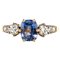 Blue Sapphire and Diamond Ring 1