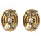 Diamonds, 18 Karat Yellow and White Gold Stud Earrings, 1950s, Set of 2 1