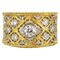 Large Diamond and Gold Filigree Band Ring, Image 1