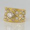 Large Diamond and Gold Filigree Band Ring 3