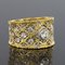 Large Diamond and Gold Filigree Band Ring 5