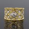 Large Diamond and Gold Filigree Band Ring, Image 8