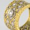 Large Diamond and Gold Filigree Band Ring 6