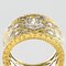 Large Diamond and Gold Filigree Band Ring 12