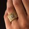 Large Diamond and Gold Filigree Band Ring 4