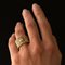 Large Diamond and Gold Filigree Band Ring 9