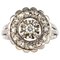 Runder französischer Ring aus 18 Karat Weißgold mit Diamanten, 1950er 1