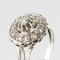 Runder französischer Ring aus 18 Karat Weißgold mit Diamanten, 1950er 7