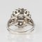 French Diamonds and 18 Karat White Gold Round Ring, 1950s, Image 13