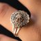 Runder französischer Ring aus 18 Karat Weißgold mit Diamanten, 1950er 12