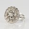 Anello rotondo in oro bianco e diamanti di 18 carati, Francia, anni '50, Immagine 3