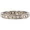 French Diamonds and 18 Karat White Gold Wedding Ring, 1950s, Immagine 1