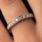 French Diamonds and 18 Karat White Gold Wedding Ring, 1950s 4