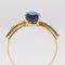 20th Century Sapphire Diamonds and 18 Karat Yellow Gold Ring, Image 14