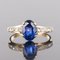 Ring mit Saphirdiamanten und 18 Karat Gelbgold, 20. Jh. 9