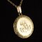 French 18 Karat Yellow Gold Chiselled Medallion Pendant, 1900s 7