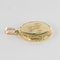 French 18 Karat Yellow Gold Chiselled Medallion Pendant, 1900s, Image 9