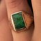 Jade and 18 Karat Rose Gold Unisex Signet Ring, 1960s 8