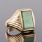 Jade and 18 Karat Rose Gold Unisex Signet Ring, 1960s 5