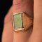 Jade and 18 Karat Rose Gold Unisex Signet Ring, 1960s 4