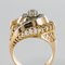 Diamond and 18 Karat Yellow Gold Retro Swirl Ring, 1960s 10