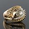 Diamond and 18 Karat Yellow Gold Retro Swirl Ring, 1960s 11