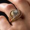 Retro Swirl Ring mit Diamant und 18 Karat Gelbgold, 1960er 4