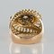 Diamond and 18 Karat Yellow Gold Retro Swirl Ring, 1960s 15