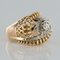 Retro Swirl Ring mit Diamant und 18 Karat Gelbgold, 1960er 6