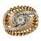 Anillo retro con forma de espiral de diamantes y oro amarillo de 18 kt, años 60, Imagen 1