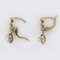 French Yellow Gold Diamond Dangle Earrings, 1900s, Set of 2 9