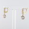 French Yellow Gold Diamond Dangle Earrings, 1900s, Set of 2 3
