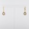 French Yellow Gold Diamond Dangle Earrings, 1900s, Set of 2 8