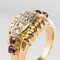 Französischer Rubinroter Ring aus 18 Karat Gold mit Diamanten, 1950er 7