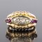 Anello con rubino, diamanti e oro a 18 carati, Francia, anni '50, Immagine 9