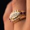 Anello con rubino, diamanti e oro a 18 carati, Francia, anni '50, Immagine 4