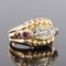 French Ruby, Diamonds and 18 Karat Gold Tank Ring, 1950s 5
