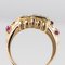French Ruby, Diamonds and 18 Karat Gold Tank Ring, 1950s 11