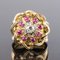 French Ruby and Diamonds Intertwined 18 Karat Gold Threads Ring, 1950s 9