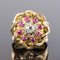 French Ruby and Diamonds Intertwined 18 Karat Gold Threads Ring, 1950s, Image 9