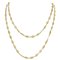 20th Century 18 Karat Yellow Gold Filigree Long Chain Necklace 1
