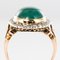 Green Agate Rose-Cut Diamonds and 18 Karat Rose Gold Ring, 1900s 12