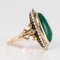 Green Agate Rose-Cut Diamonds and 18 Karat Rose Gold Ring, 1900s 7