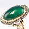 Green Agate Rose-Cut Diamonds and 18 Karat Rose Gold Ring, 1900s 5