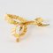 18 Karat Yellow Gold Bow Brooch, 1970s, Image 5