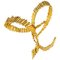 18 Karat Yellow Gold Bow Brooch, 1970s, Image 1