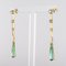 Diamonds Tourmaline and 18 Karat Yellow Gold Dangle Earrings, 1930s, Set of 2, Image 3