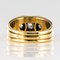 3 Diamonds and 18 Karat Yellow Gold Platinum Tank Ring, 1940s 15