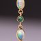 0.84 Carat, Emeralds, Opals and 18 Karat Yellow Gold Dangle Earrings, Set of 2 11