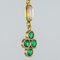 0.84 Carat, Emeralds, Opals and 18 Karat Yellow Gold Dangle Earrings, Set of 2 9